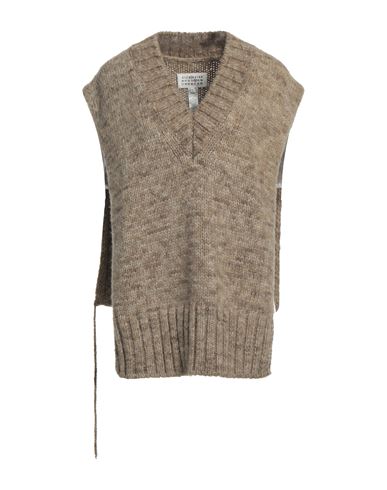 Maison Margiela Woman Sweater Khaki Size M Alpaca Wool, Cotton, Wool In Beige