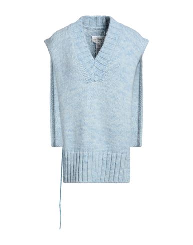 Shop Maison Margiela Woman Sweater Sky Blue Size L Alpaca Wool, Cotton, Wool