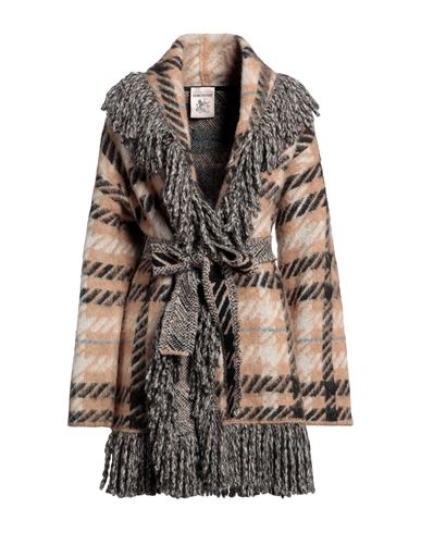 Semicouture Woman Cardigan Khaki Size Xl Acrylic, Polyester, Wool, Polyamide, Mohair Wool In Multi