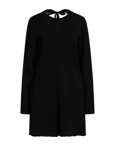 Shop Semicouture Woman Mini Dress Black Size L Virgin Wool, Polyester, Viscose, Elastane, Silk