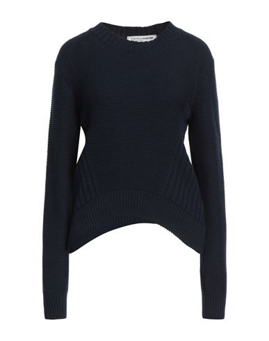 European Culture Woman Sweater Midnight Blue Size Xxl Wool, Viscose, Polyamide, Cashmere