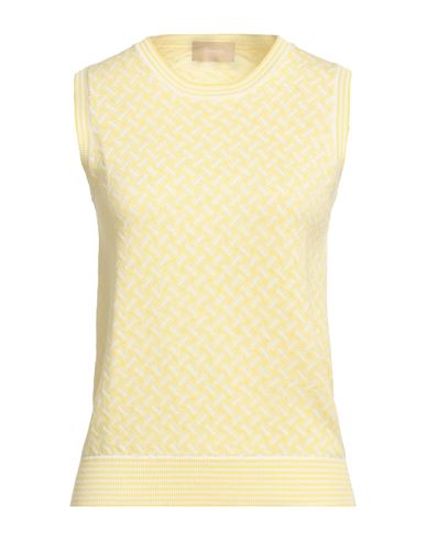 Shop Drumohr Woman Sweater Yellow Size S Linen, Cotton