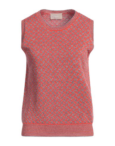 Shop Drumohr Woman Sweater Orange Size Xl Linen, Cotton