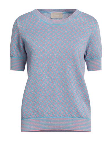Shop Drumohr Woman Sweater Sky Blue Size M Linen, Cotton