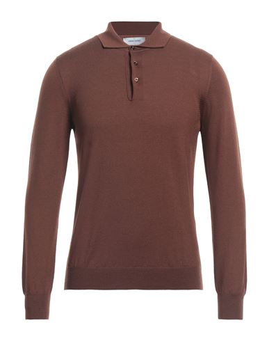 Shop Gran Sasso Man Sweater Brown Size 38 Virgin Wool