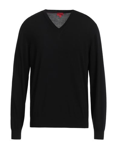 Isaia Man Sweater Black Size Xxl Merino Wool