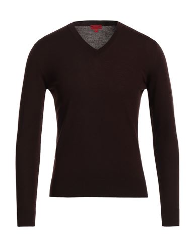 Isaia Man Sweater Dark Brown Size S Merino Wool