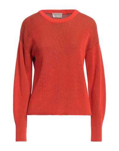 Drumohr Woman Sweater Orange Size S Silk, Cotton