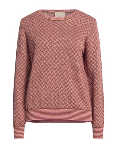 Shop Drumohr Woman Sweater Brown Size Xl Cotton, Linen