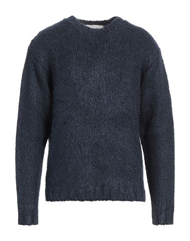 Shop Golden Goose Man Sweater Navy Blue Size M Cotton, Silk