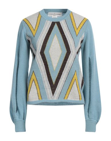 Shop Golden Goose Woman Sweater Sky Blue Size S Merino Wool, Polyamide, Elastane