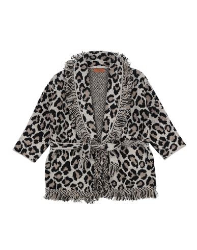 Alanui Toddler Girl Cardigan Beige Size 4 Wool, Viscose, Polyamide In Black