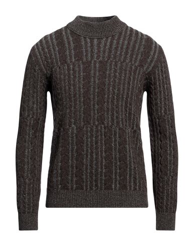 Paolo Pecora Man Sweater Dark Brown Size L Wool, Polyamide