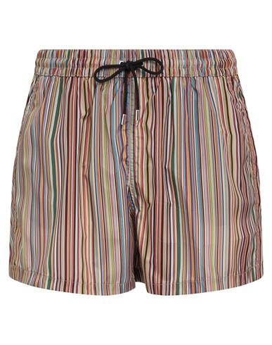 Paul Smith Man Swim Trunks Beige Size Xl Polyester, Recycled Polyester