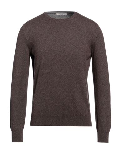 La Fileria Man Sweater Dark Brown Size 38 Cashmere