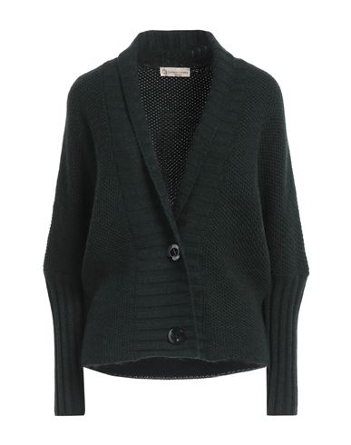 Shop Cashmere Company Woman Cardigan Dark Green Size 8 Wool, Alpaca Wool