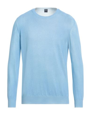Shop Fedeli Man Sweater Sky Blue Size 42 Cotton