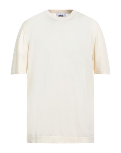 Alpha Studio Man Sweater Off White Size 44 Cotton, Polyester