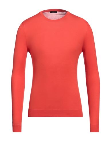 Svevo Man Sweater Tomato Red Size 40 Cotton