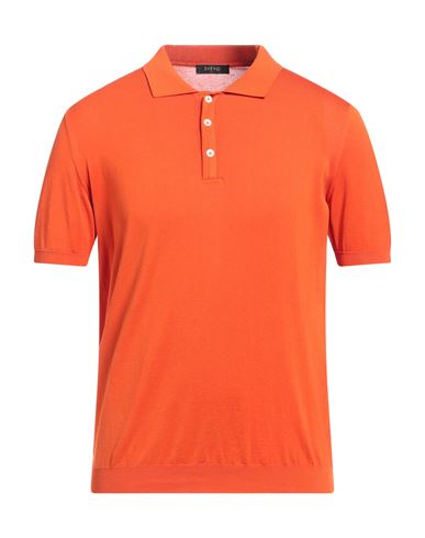 Svevo Man Sweater Orange Size 38 Cotton