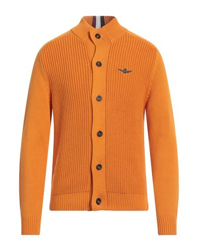 Shop Aeronautica Militare Man Cardigan Orange Size L Cotton