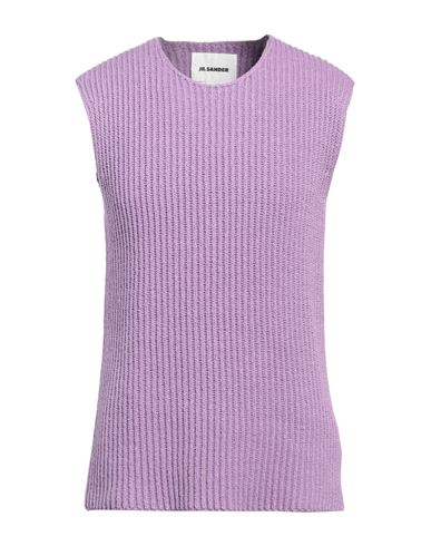 Shop Jil Sander Man Sweater Light Purple Size 38 Wool, Cotton