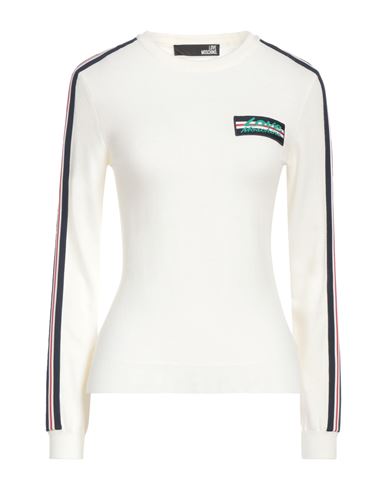 Love Moschino Woman Sweater Cream Size 4 Polyamide, Acrylic, Wool, Polyester In White