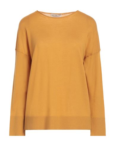 Shop Bruno Manetti Woman Sweater Ocher Size 12 Merino Wool In Yellow