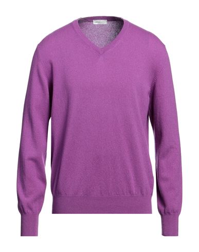 Bruno Manetti Man Sweater Purple Size Xl Cashmere