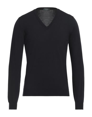 Shop Zanone Man Sweater Midnight Blue Size 46 Virgin Wool, Polyamide