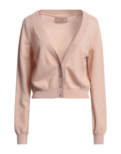 Ermanno Scervino Woman Cardigan Beige Size 10 Cashmere In Pink