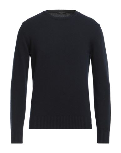 Roberto Collina Man Sweater Midnight Blue Size 46 Merino Wool, Cashmere In Black