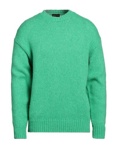 Roberto Collina Man Sweater Green Size 38 Baby Alpaca Wool, Nylon, Wool In Green