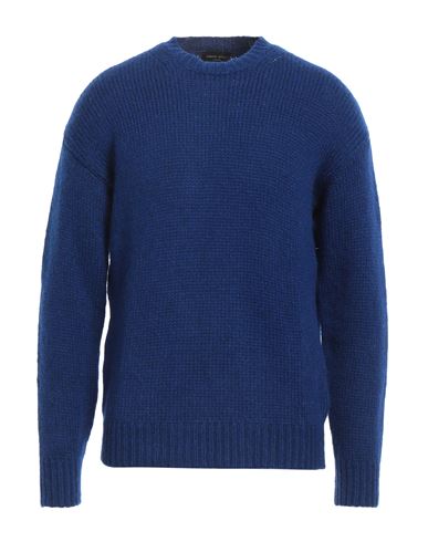 Shop Roberto Collina Man Sweater Blue Size 42 Baby Alpaca Wool, Nylon, Wool