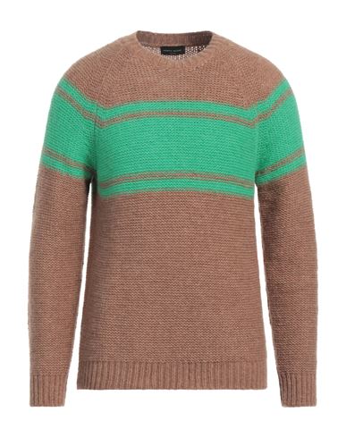 Shop Roberto Collina Man Sweater Camel Size 42 Baby Alpaca Wool, Nylon, Wool In Beige