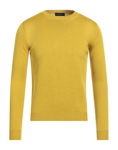 Roberto Collina Man Sweater Mustard Size 36 Merino Wool