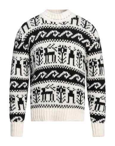 Shop Roberto Collina Man Sweater Off White Size 44 Baby Alpaca Wool, Nylon, Wool