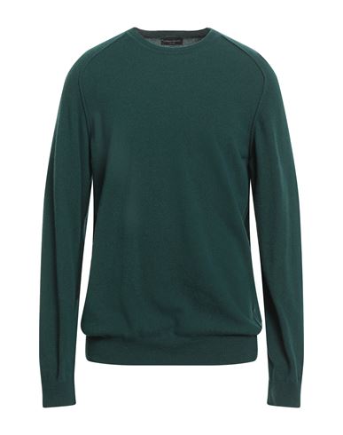Roberto Collina Bottle Green Merino Wool Crew-neck Sweater