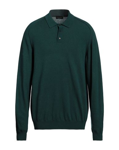 Roberto Collina Man Sweater Dark Green Size 44 Merino Wool, Cashmere In Green