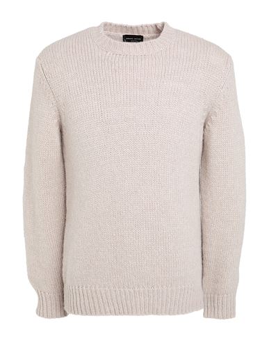 Roberto Collina Man Sweater Taupe Size 40 Baby Alpaca Wool, Nylon, Wool In Grey