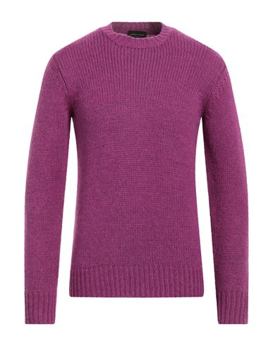 Shop Roberto Collina Man Sweater Mauve Size 40 Baby Alpaca Wool, Nylon, Wool In Purple