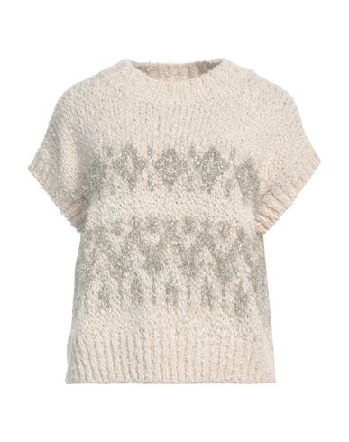 Roberto Collina Woman Sweater Beige Size Xs Baby Alpaca Wool, Wool, Nylon, Metallic Polyester In Beige