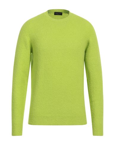 Shop Roberto Collina Man Sweater Acid Green Size 44 Cotton, Nylon, Elastane