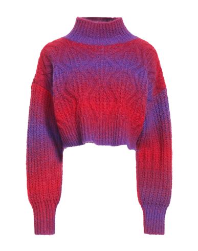 Roberto Collina Woman Turtleneck Purple Size S Baby Alpaca Wool, Nylon In Purple