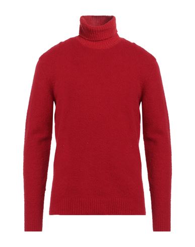 Roberto Collina Man Turtleneck Red Size 42 Cotton, Nylon, Elastane In Red