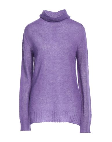 P.A.R.O.S.H P. A.R. O.S. H. WOMAN TURTLENECK PURPLE SIZE L MOHAIR WOOL, POLYAMIDE, WOOL 