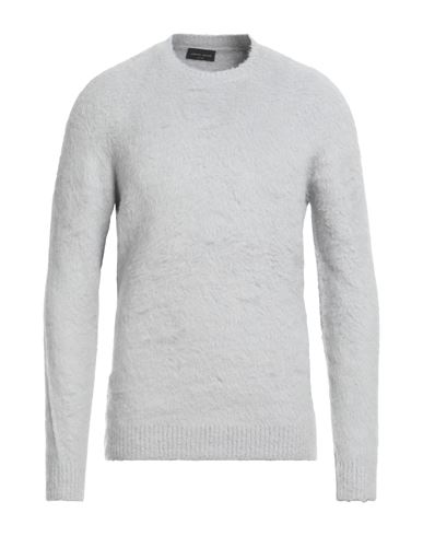 Roberto Collina Man Sweater Light Grey Size 40 Cotton, Nylon, Elastane In Gray