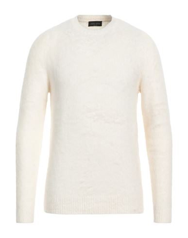 Roberto Collina Man Sweater Ivory Size 40 Cotton, Nylon, Elastane In White