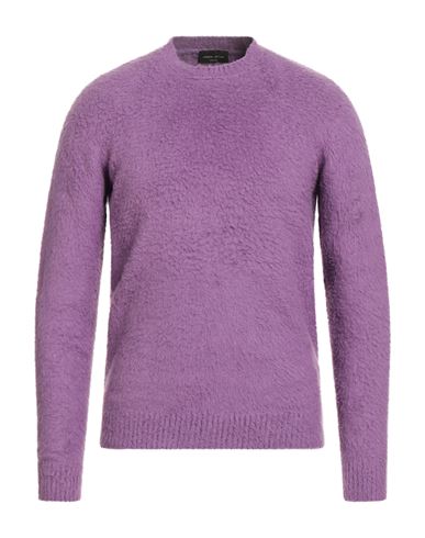Roberto Collina Man Sweater Mauve Size 38 Cotton, Nylon, Elastane