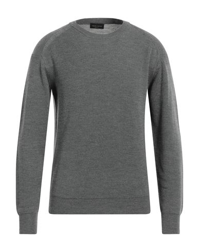 Roberto Collina Man Sweater Grey Size 42 Merino Wool In Gray